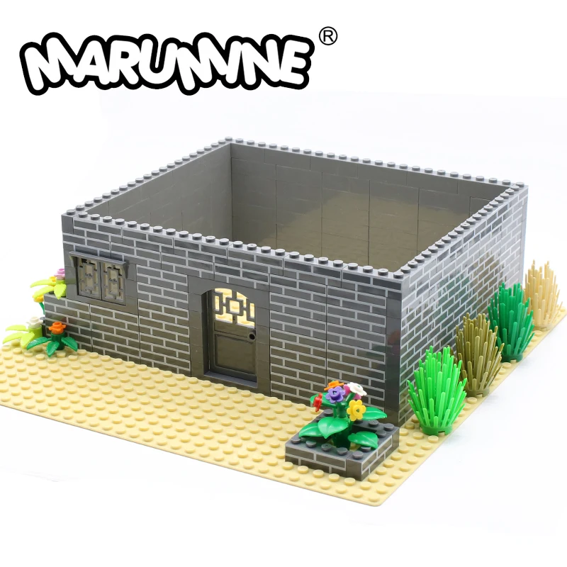 Marumine MOC Bricks 100PCS 1x4 House Wall Building Blocks Cube Parts Compatible with 15533 Construction Idea Accessories Parts