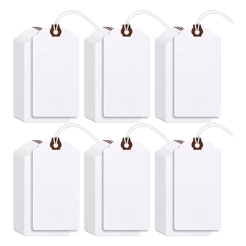 EDT-240Pcs 4 3/4X2 3/8In ملصقات مانيلا ملصقات الشحن ملصقات الورق المقوى مع ملصقات معلقة مع ثقوب معززة