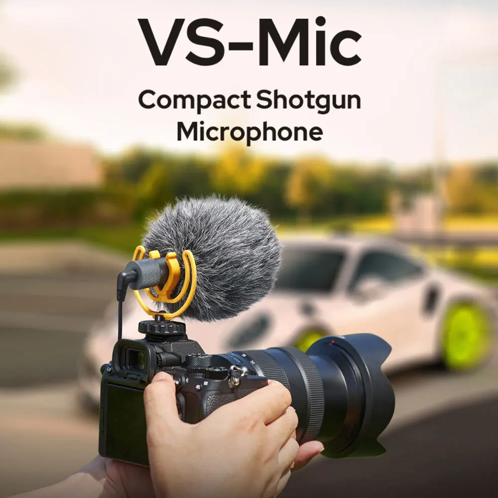 

Godox VS-Mic Compact Shotgun Microphone 3.5mm MIC for iPhone Android Smartphone DSLR Camera For Video Recording Microphone