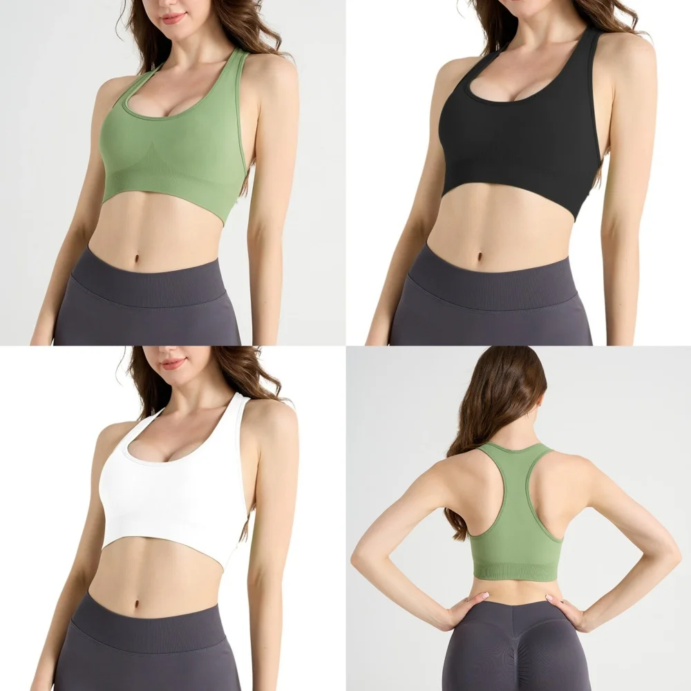 

Women Breathable Sports Bra Shockproof Fitness Tops Push Up Gym Crop Top Brassiere Sport Bras Gym Workout Top Seamless Yoga Bra