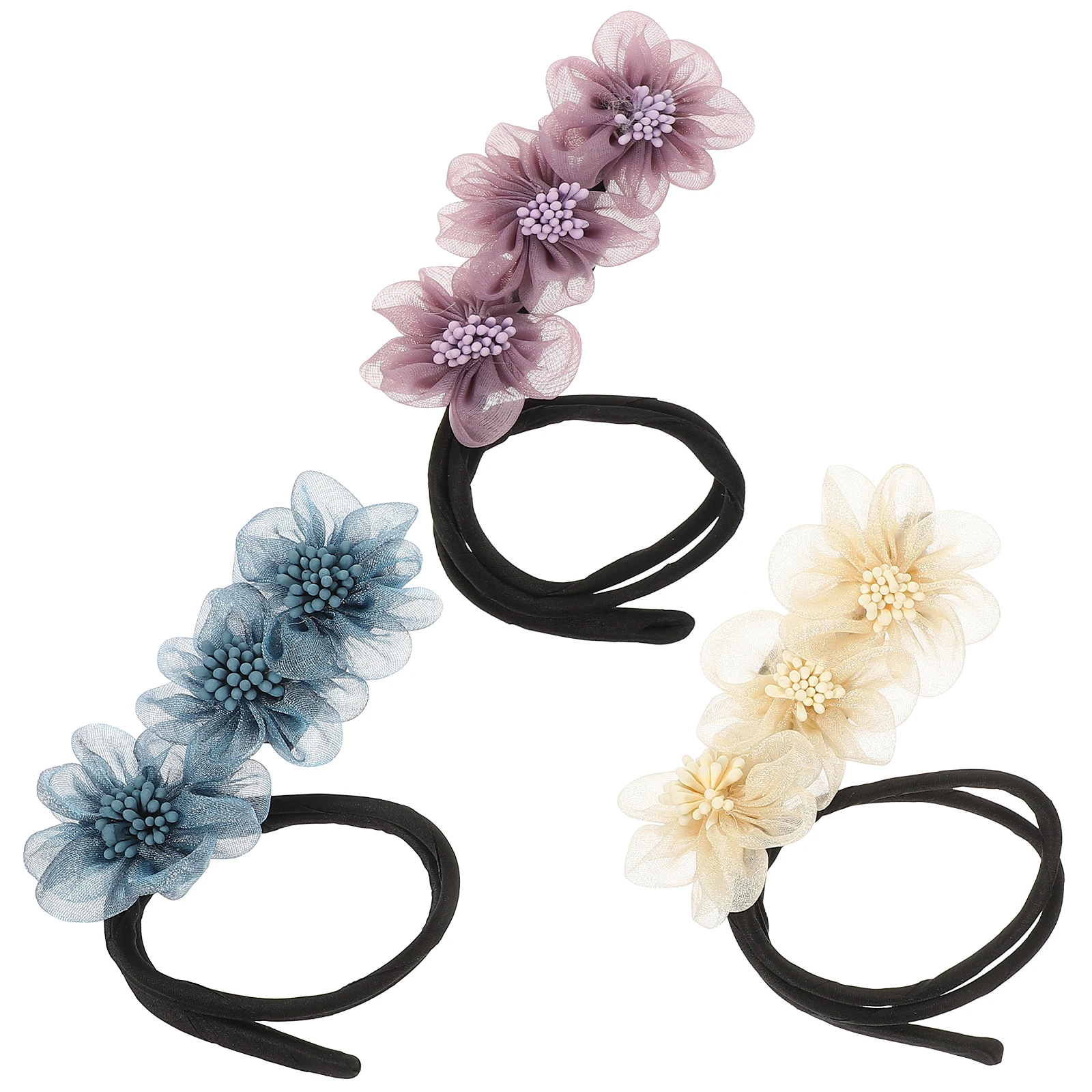 

Elegant Hair Bun Maker Lazy Curler Bun Wrap Flower Braiding Tools for Women Long Hair Styling Easy Use Modern Fashionable