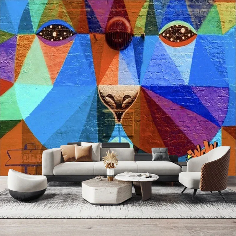 Workwear-Style Graffiti Minimalist Abstract Art Poster Finely Detailed Stylish Color Decorative Painting Background Wall