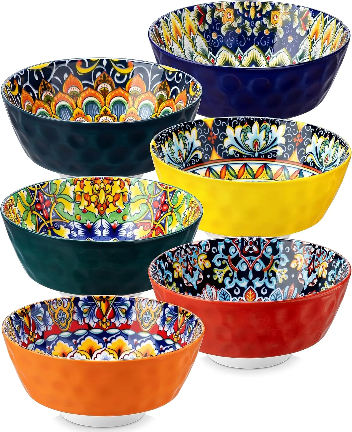 

26 oz Colorful Bowls Set for Kitchen Dishwasher & Microwave Safe- for Cereal Soup Oatmeal Ice Cream Salad Pasta Etc.