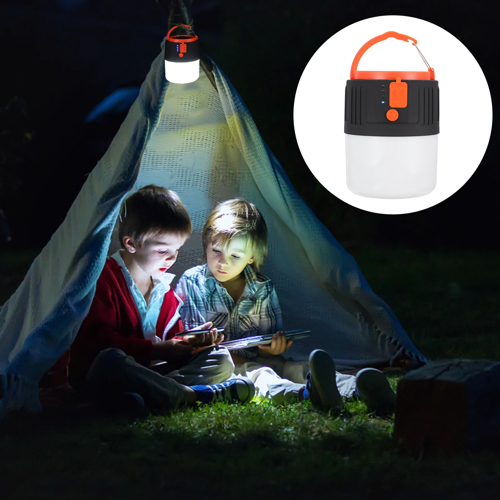 

Solar Powered Led Camping Lamp Portable Outdoor Lantern Emergency Light Power Bank Rechargeable Bright Light For Hiking Travel