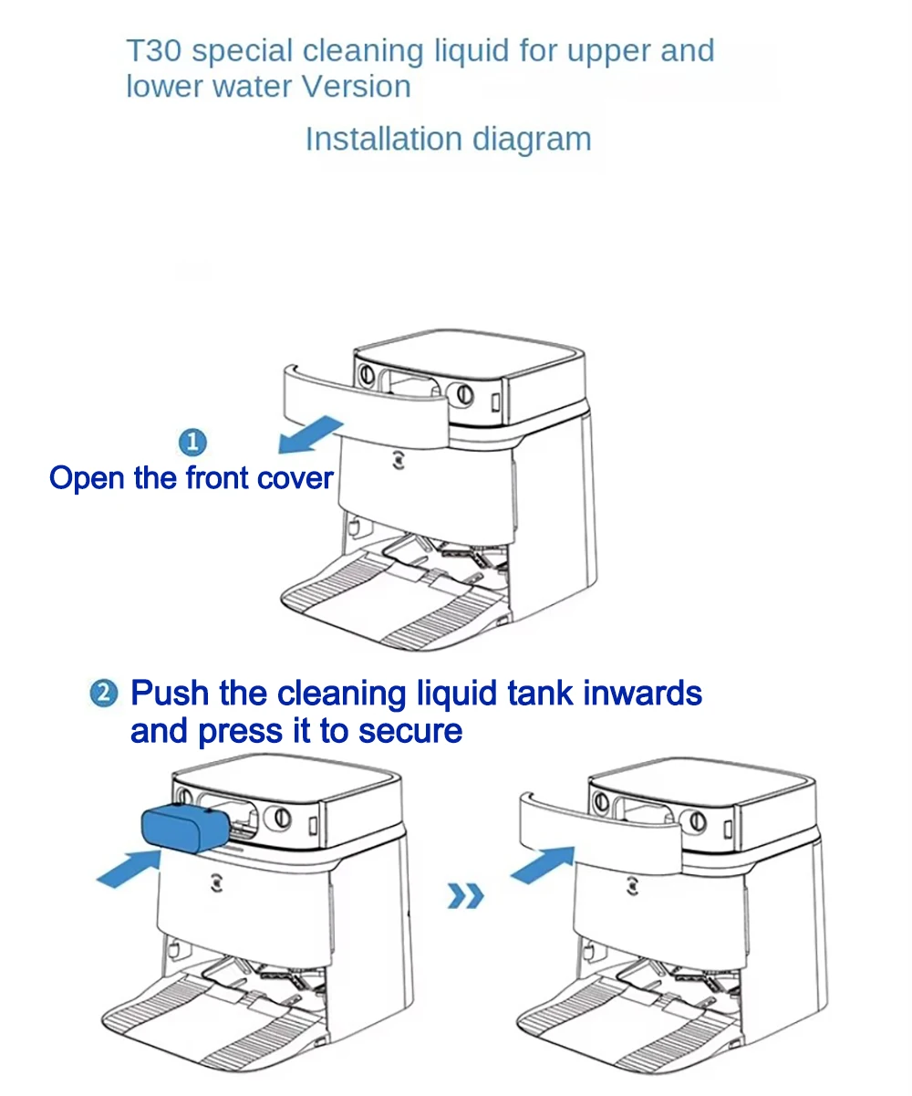 T30 Automatic Water Change Edition] Oryginalne akcesorium ECOVACS Deebot X5, T30Max, T30 Pro Family Specific Cleaning Solution 350ml