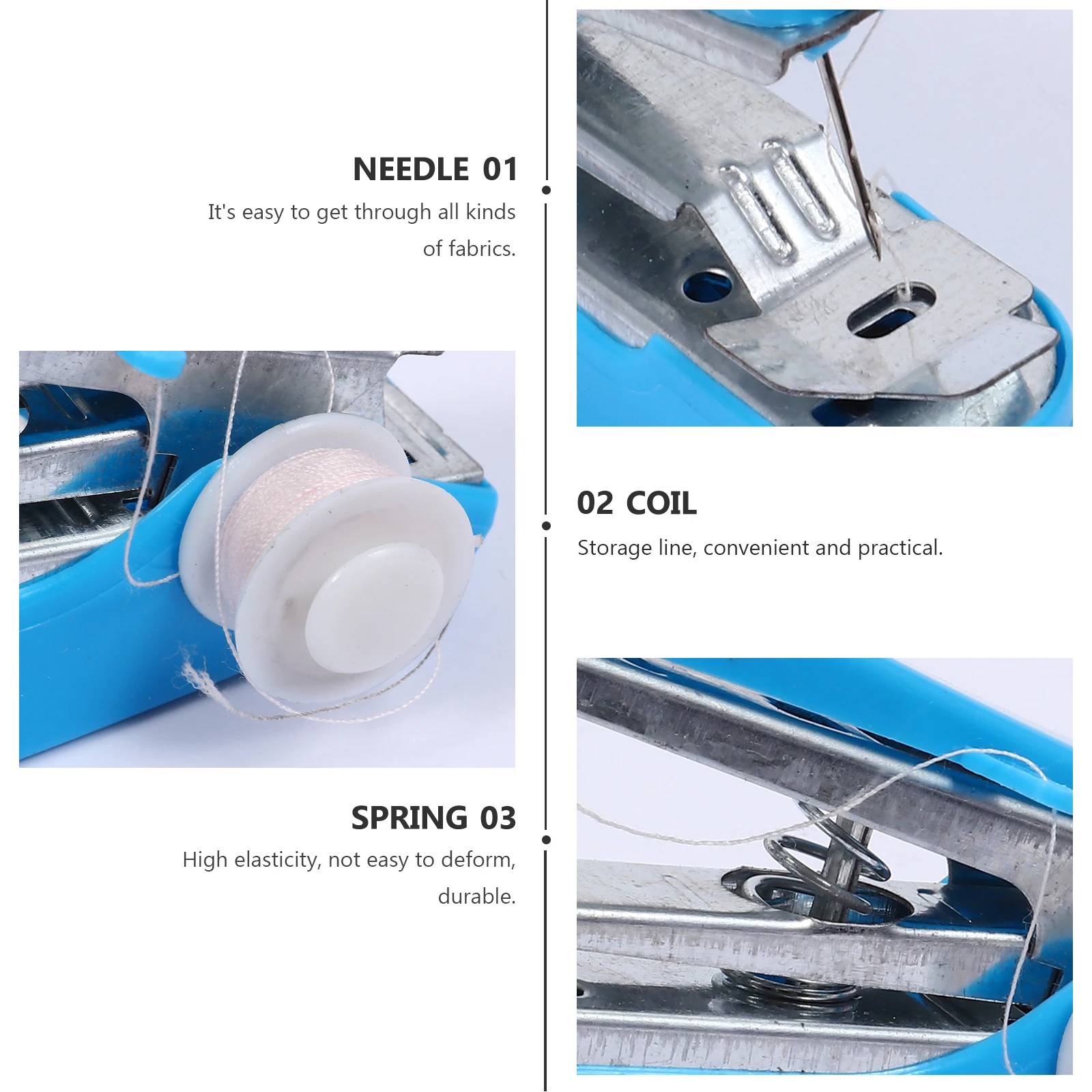 

2pcs Portable Pocket Mini Compact Lightweight Stitch Tool For Clothing Silk Wool Curtains Diy Home Travel Use Handheld Stitching