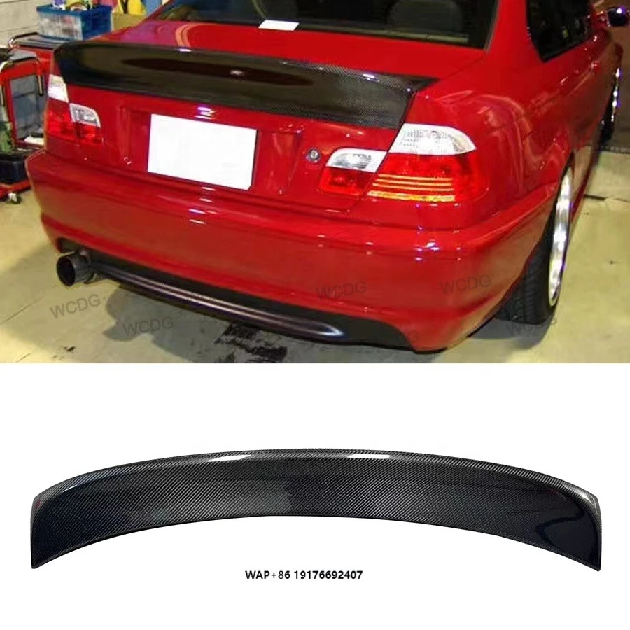 

Carbon Fiber Rear Spoiler forBMW M3 E46 Sedan 2 Door Car CLS Style Rear Trunk Boot Lip Spoiler Ducktail Wing Car Bodykit