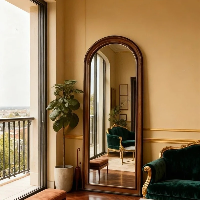 

Зеркало в полный рост X-S в средневековом стиле, настенное, арочное, для примерочных в магазинах одежды, от пола до потолка.