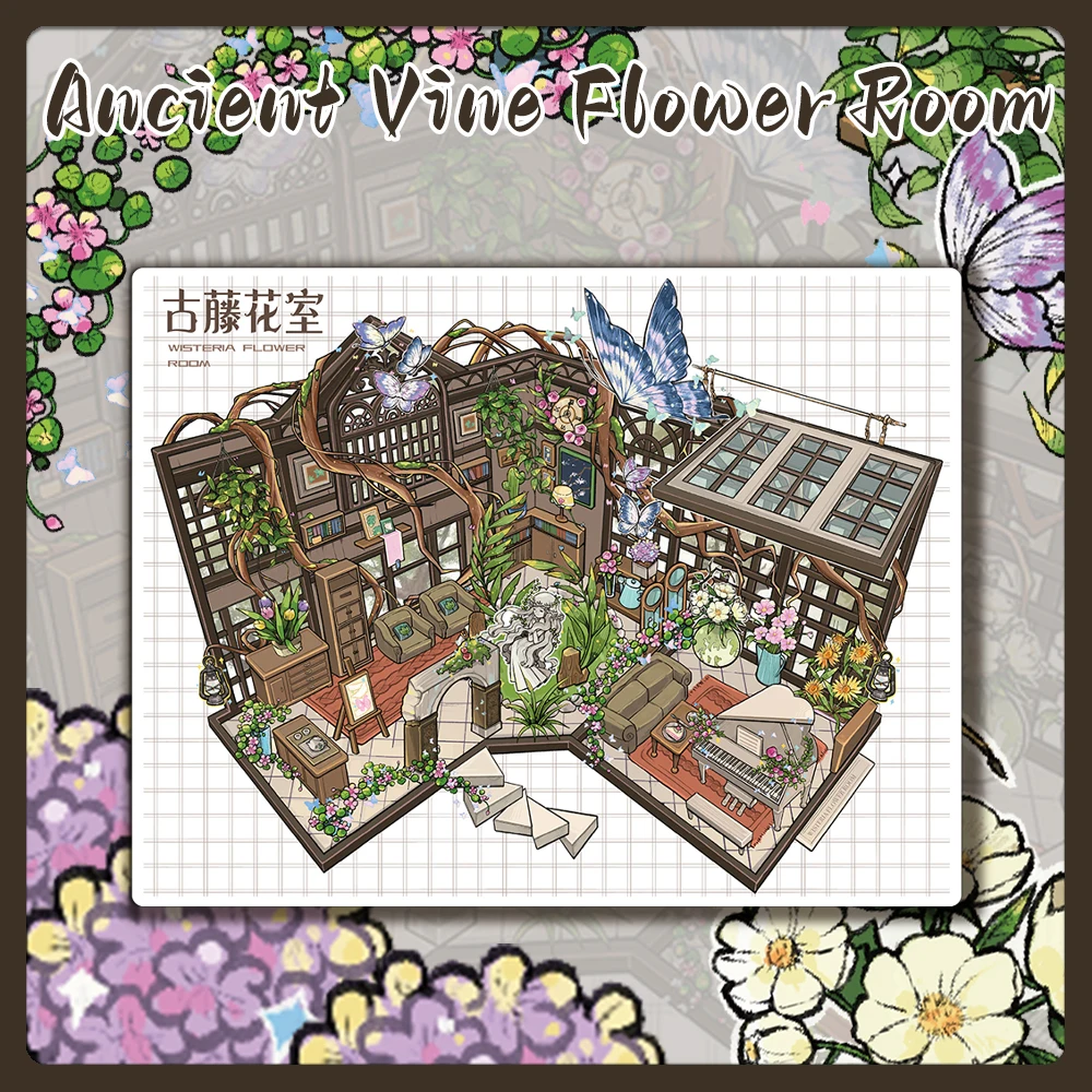 

Набор из 3 креативных 3D миниатюрных наклеек: Декоративные цветы и растения для создания ландшафтов, маленькие декоративные элементы для декомпрессии, прозрачные ПЭТ-наклейки