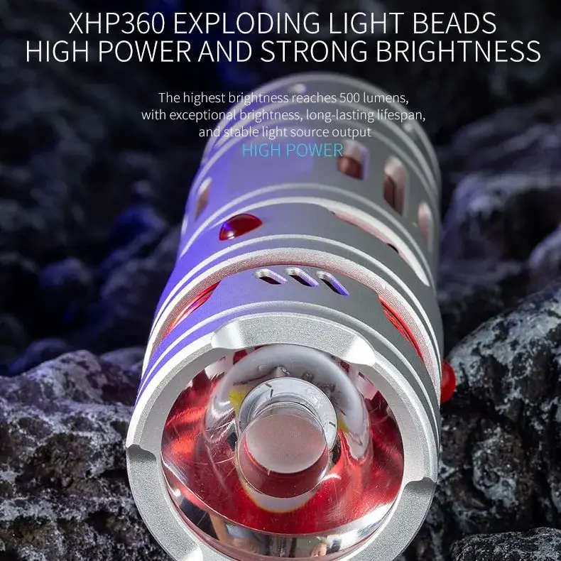 High Quality Mini LED Flashlight 18350 Super Bright Torch Rechargeable USB Light for outdoors,walk a dog, Camping,Walking