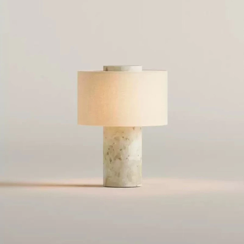 Natural Marble Atmosphere Charging Desk Lamp Bedroom Study Hotel Bar Bedside Dining Table Desk Marble Desk Lamp