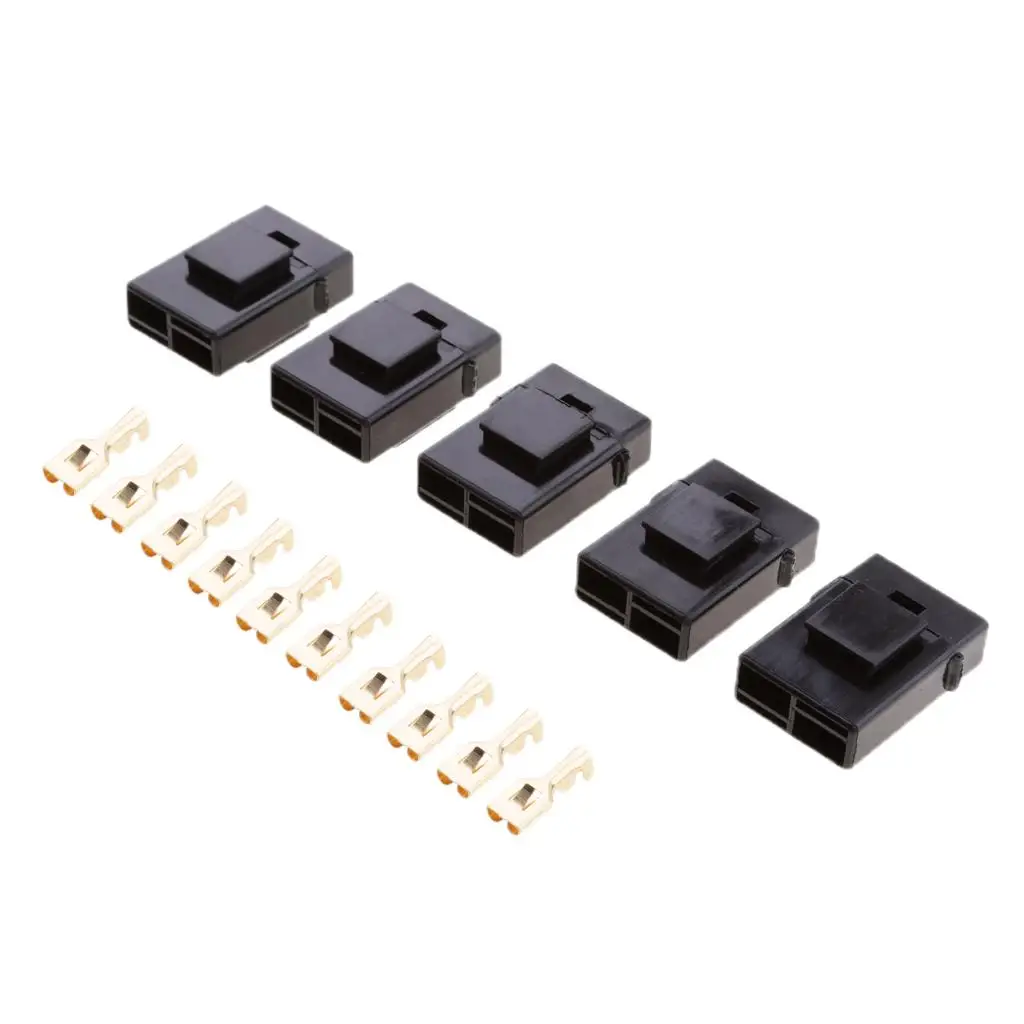 5pcs Car RV Boat ATO/ Blade Fuse Holder Block Black Housing Kit