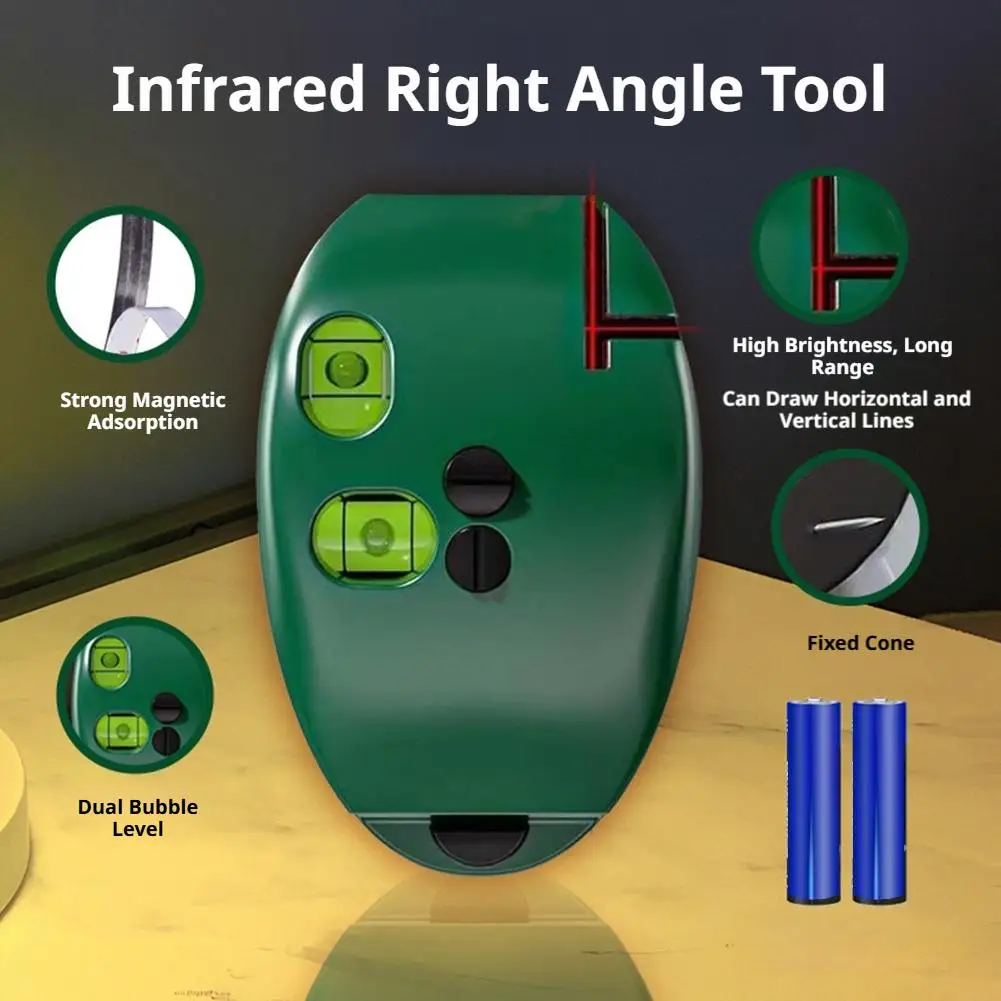 Vertikale Maus-Laserwaage Infrarot Horizontale Linie Rechtwinklige Libelle Nivellierung 20M Langstrecken 2-Linien-Laserwaage ﻿ – Detail 5