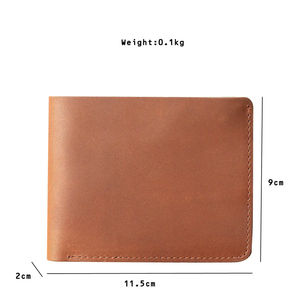 2024 NEW Classic Short Genuine Leather Men Wallets Fashion Coin Pocket Card Holder Men Purse Simple Quality Male Wallets