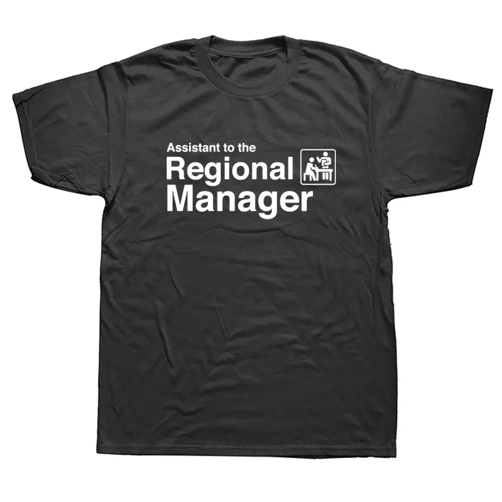 Regional Manager Assistant Office Fun Graphic T-Shirt, Street Style Short Sleeve Crew Neck Harajuku Style Women's T-Shirt Y2K