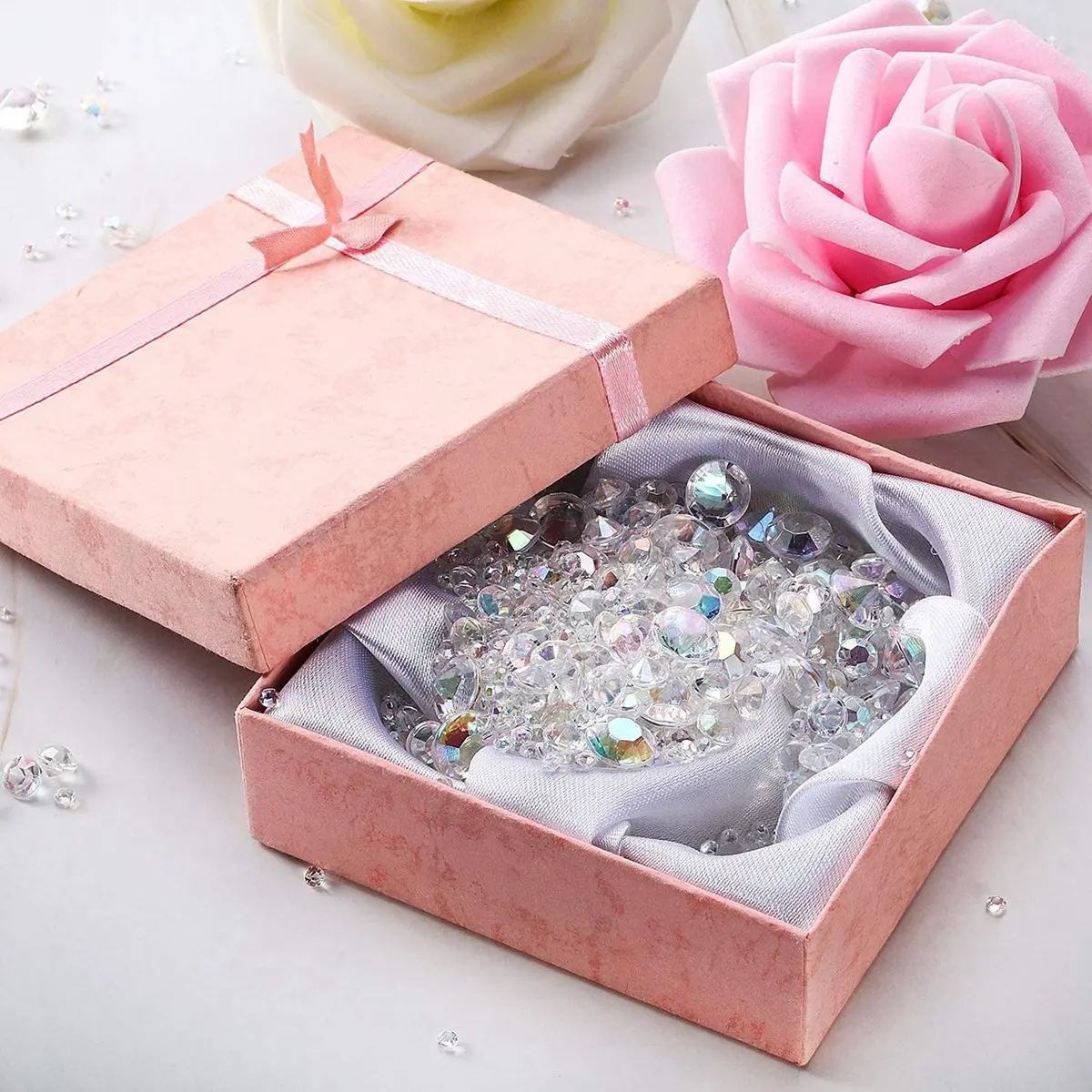 -AT52 4000 Pcs Scatter Crystals Wedding Table Decorative Crystals Acrylic Diamonds For Crafts Rhinestones Vase Filler