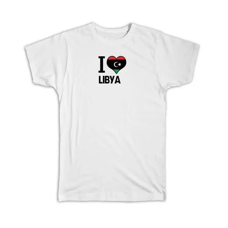 

Футболка I Love Libya Flag Heart Country Crest Libyan Expat