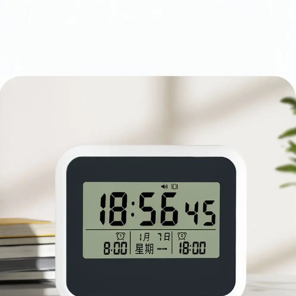Modern Silent Digital Alarm Clock Strong Vibration Wake Up Device Rechargeable Stopwatch Clock For Student Bedside