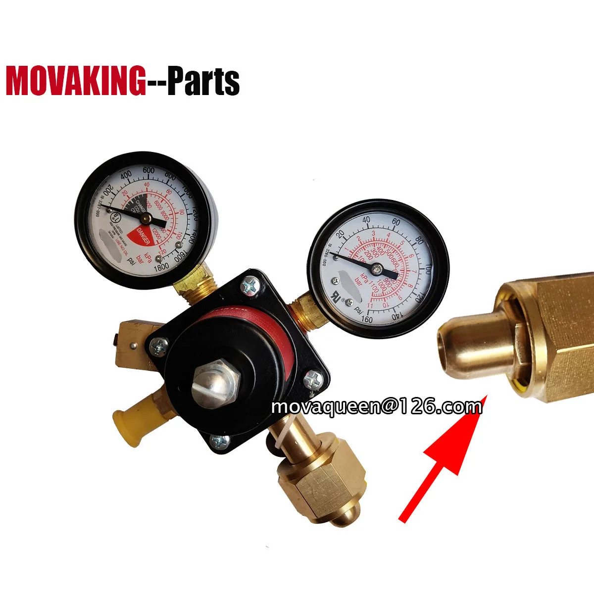 

Convex High Pressure Meter Reducing Valve CO2 Cylinder Pressure Gauge For CORNELIUS Cola Machine Beverage Dispenser Replace