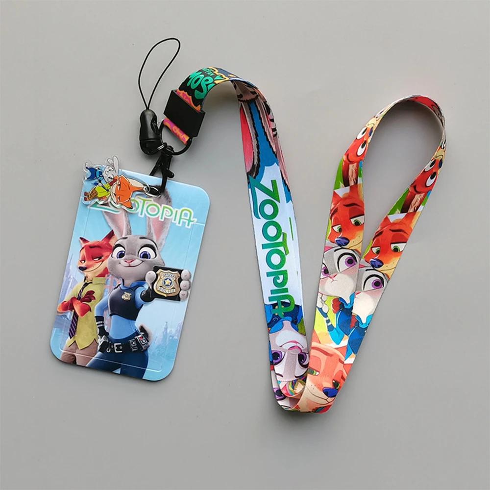 Zootopia Bus Metro Card Holder with Polyester Lanyard, ABS Case for Students & Anime Lovers - Image 6