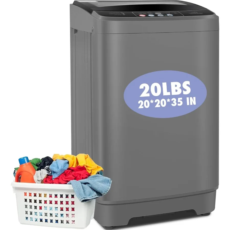 

Портативная стиральная машина емкостью 20 фунтов, полностью автоматическая портативная стиральная машина с стиральной машиной и сушилкой длиной 2,8 куб. футов, комбинированная 10 стирок Pro