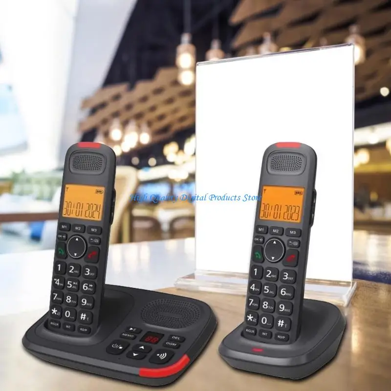 U2Je dect โทรศัพท์ไร้สายสามารถขยายได้ด้วยโทรศัพท์ 2 เครื่องโทรศัพท์สำหรับการสื่อสารที่หลากหลายและการติดตั้งง่าย