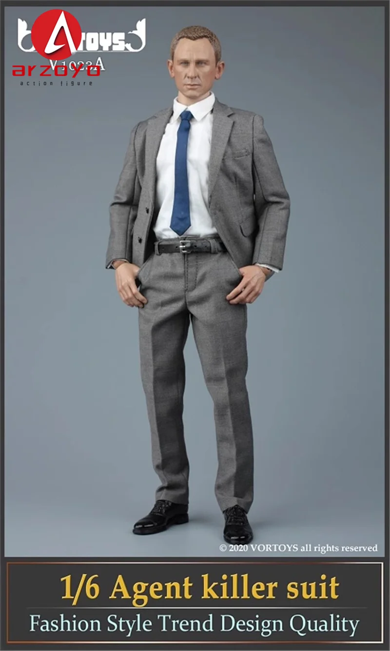 在庫あり VORTOYS V1023 1/6 スケールエージェントキラースーツセット洋風服モデルフィット 12 ''BD001 男性兵士アクションフィギュアボディ