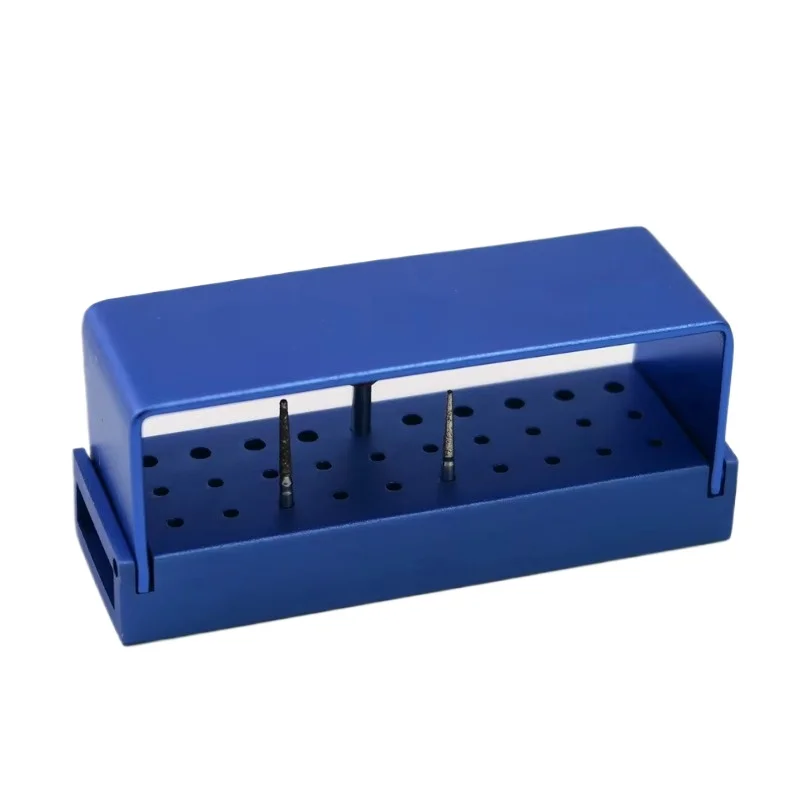 2Pcs 30 Holes Aluminum Alloy Car Needle Frame Polishing Tool Placement Box.Tools That Can Be Sterilized At High Temperatures s