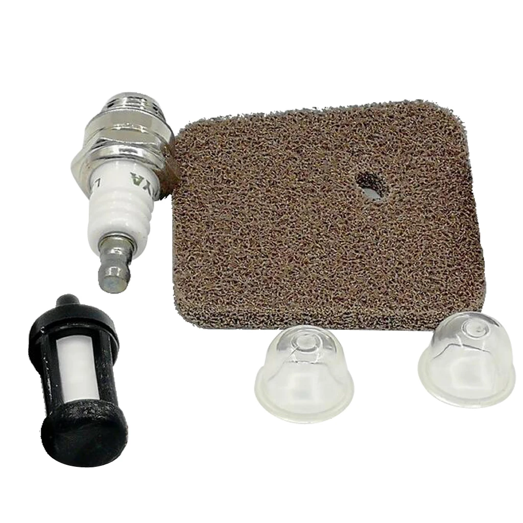 1 set of Air Filter Fuel Filter Spark Plug Primer Bulb Kit for Stihl fs38 fs45 fs46 fs55 hs45 fc55 km55 km55r - view 4
