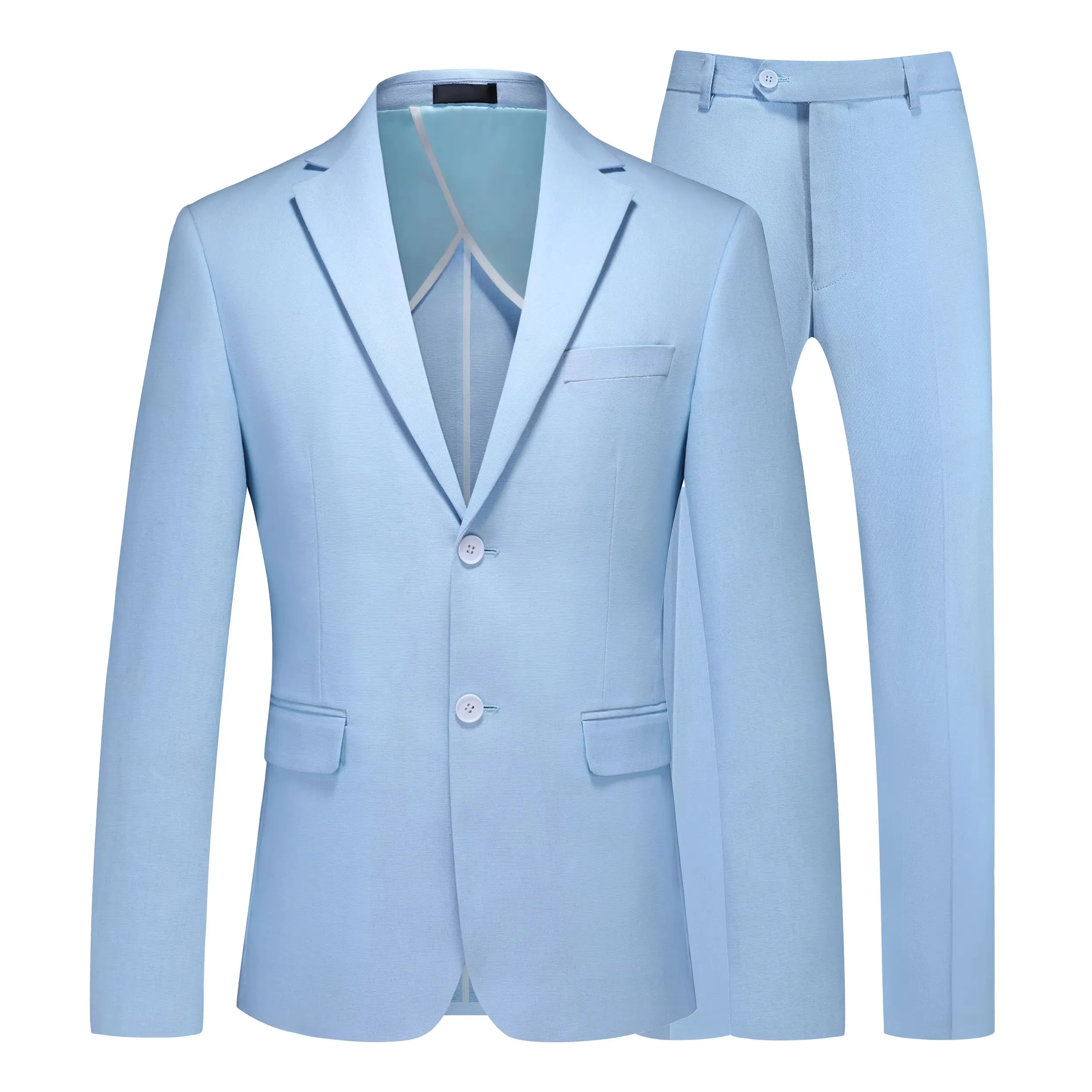 Men's Lightweight Spring/Summer Linen Half-Lined Two-Piece Set