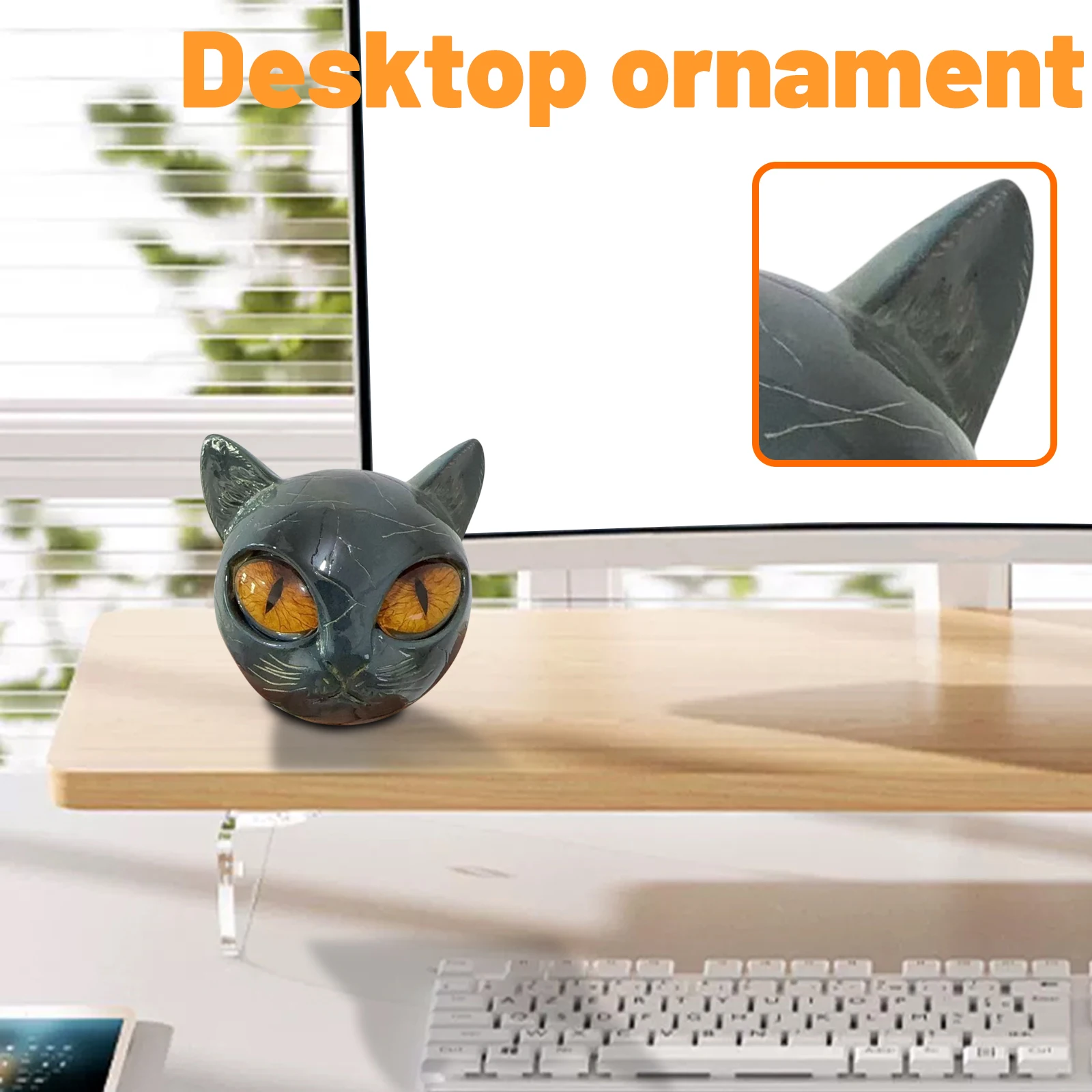 حار! منحوتة فاخرة للقطط السوداء، ديكور منزلي أنيق وقطعة فنية جاهزة للهدايا، هدايا لمحبي القطط والنساء والرجال