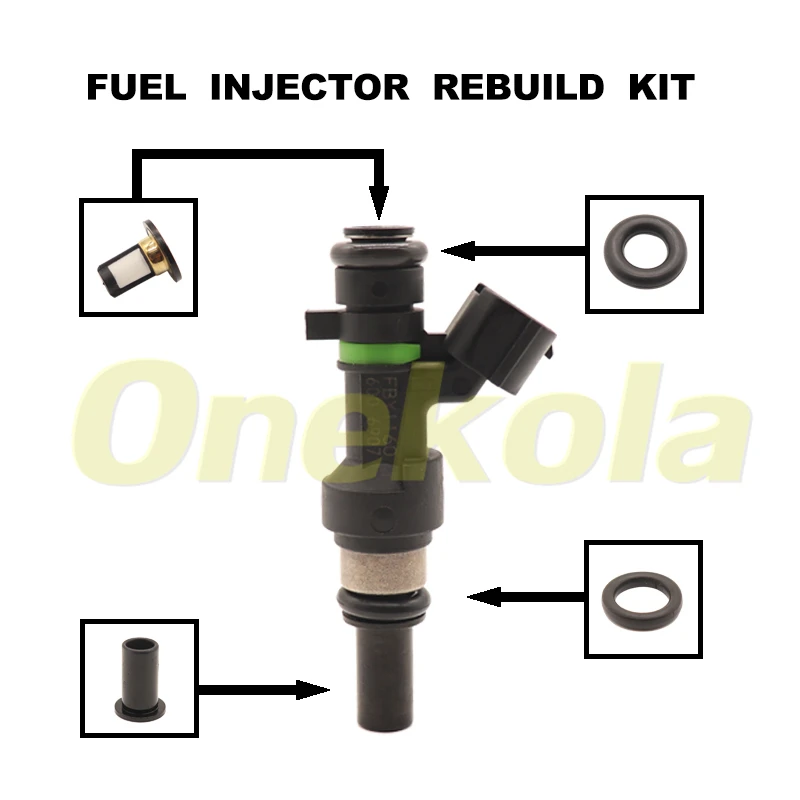 

Fuel Injector Service Repair Kit Filters Orings Seals Grommets for Nissan Versa Tiida MARCH III (K12) HR16DE 16600-ED000 FBY1160