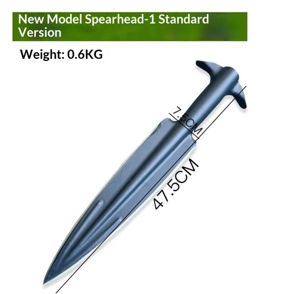 Spear manganese steel red lance gun outdoor Zulu spear digging wild vegetables tip shovel martial arts performance props