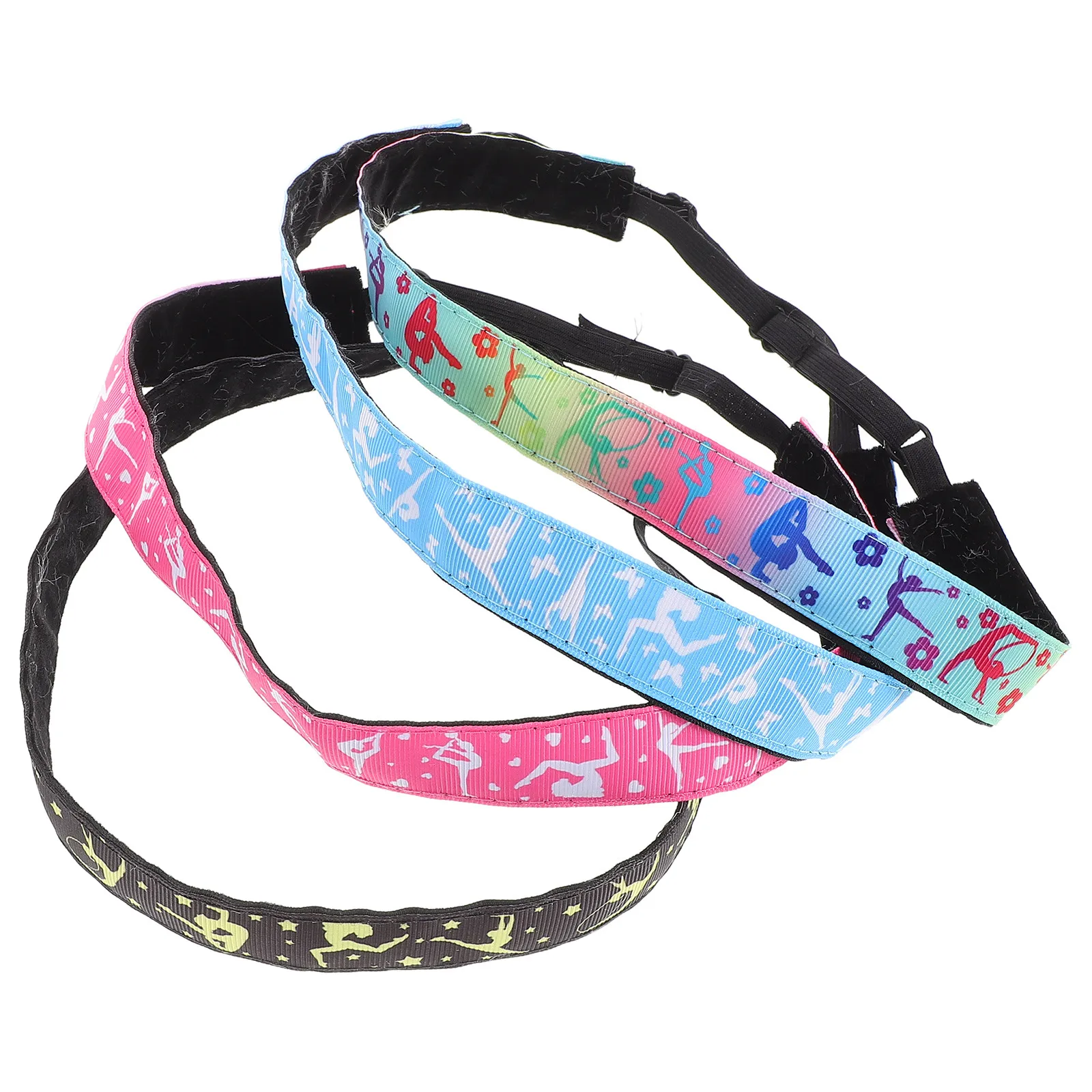 

4Pcs Dance Headbands Vibrant Gradient Elastic Sweat-Absorbent Non Slip Sport Headband for Gymnastics Yoga Fitness Women Girls