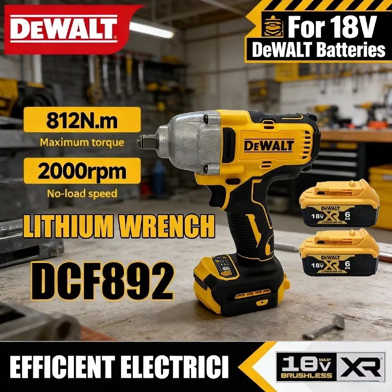 

DeWalt DCF892 Electric Wrench 1/2Inch High Torque 3 Speed Impact Brushless Driver Auto Repair Power Tools for DeWalt 18v battery