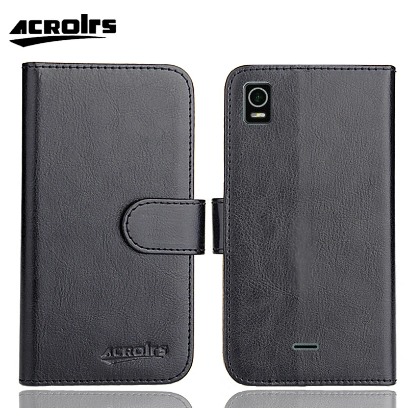 Para Cricket Debut Smart Icon 5 Magic 5G funda 6 colores moda dedicada Retro cuero suave exclusivo teléfono Crazy Horse cubierta