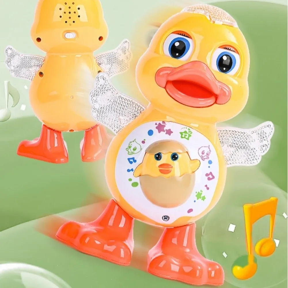 Plastic Electric Dancing Duck Toy Simulation Singing Swing Interactive Duck Toy Movable Collection Walking Dancing Duck