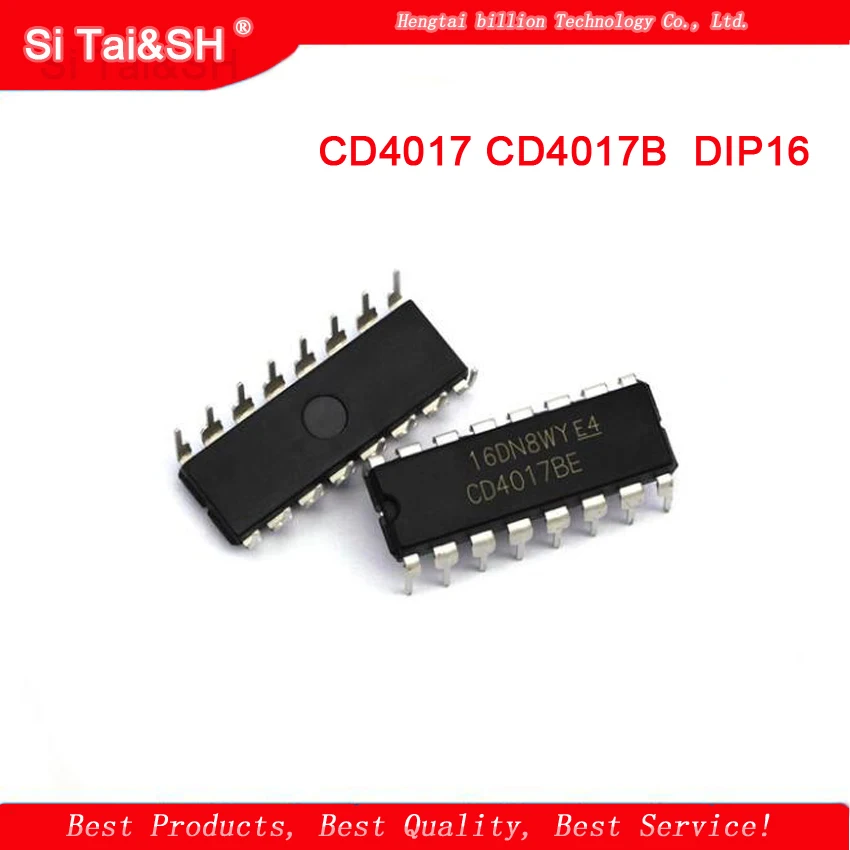 10pcs/lot CD4017 CD4017B CD4017BE 4017 DECADE COUNTER DIVIDER IC new original