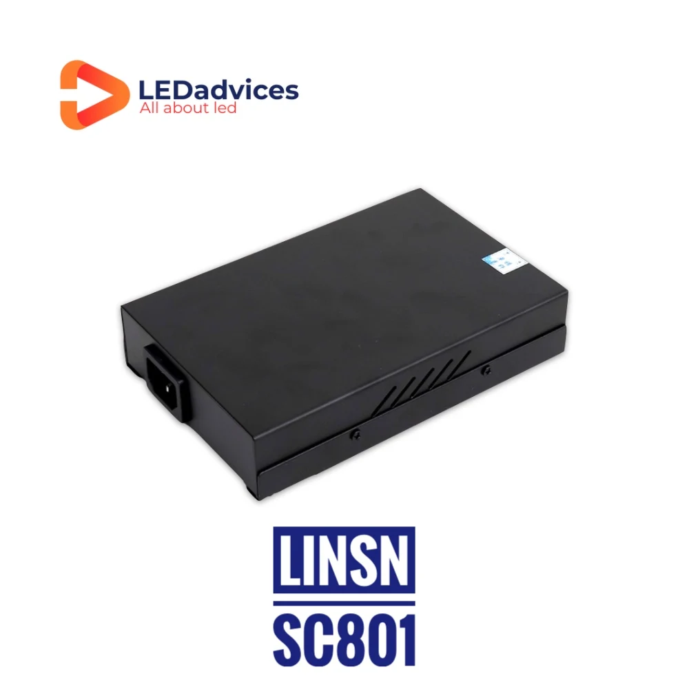 Convertisseur de fibre optique Linsn SC801, mode unique, longue distance, 20 kilomètres, accessoires d'écran LED, meilleur prix, officiel