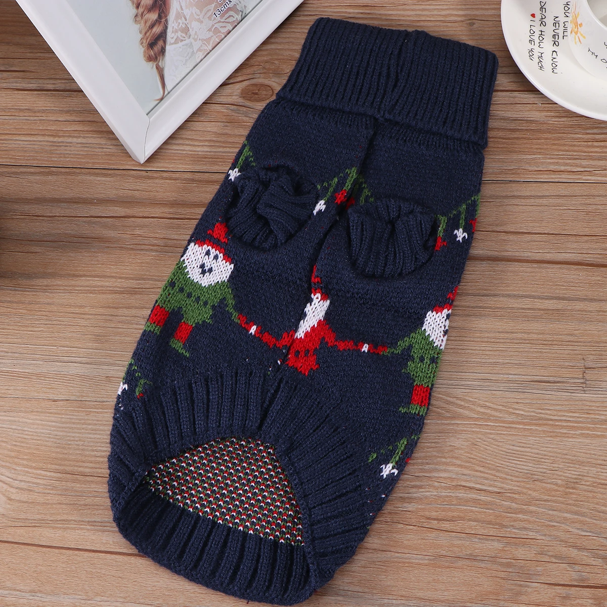 

Pet Dog Sweater Turtle Neck Holiday Sweaters Winter Warm Puppy for Clothing Dogs