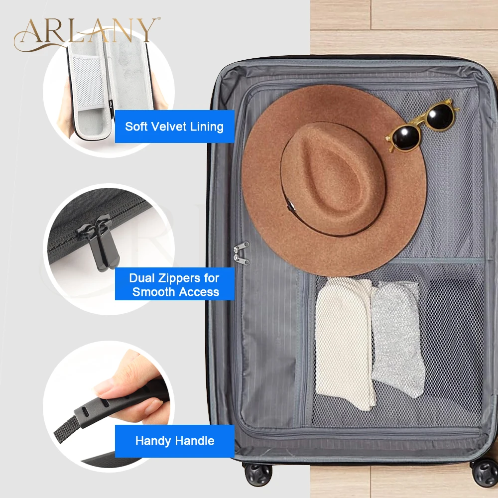حقيبة تخزين مكواة فرد الشعر من ARLANY، حقيبة سفر لحمل مكواة فرد الشعر، حافظة EVA لقضاء العطلات #5
