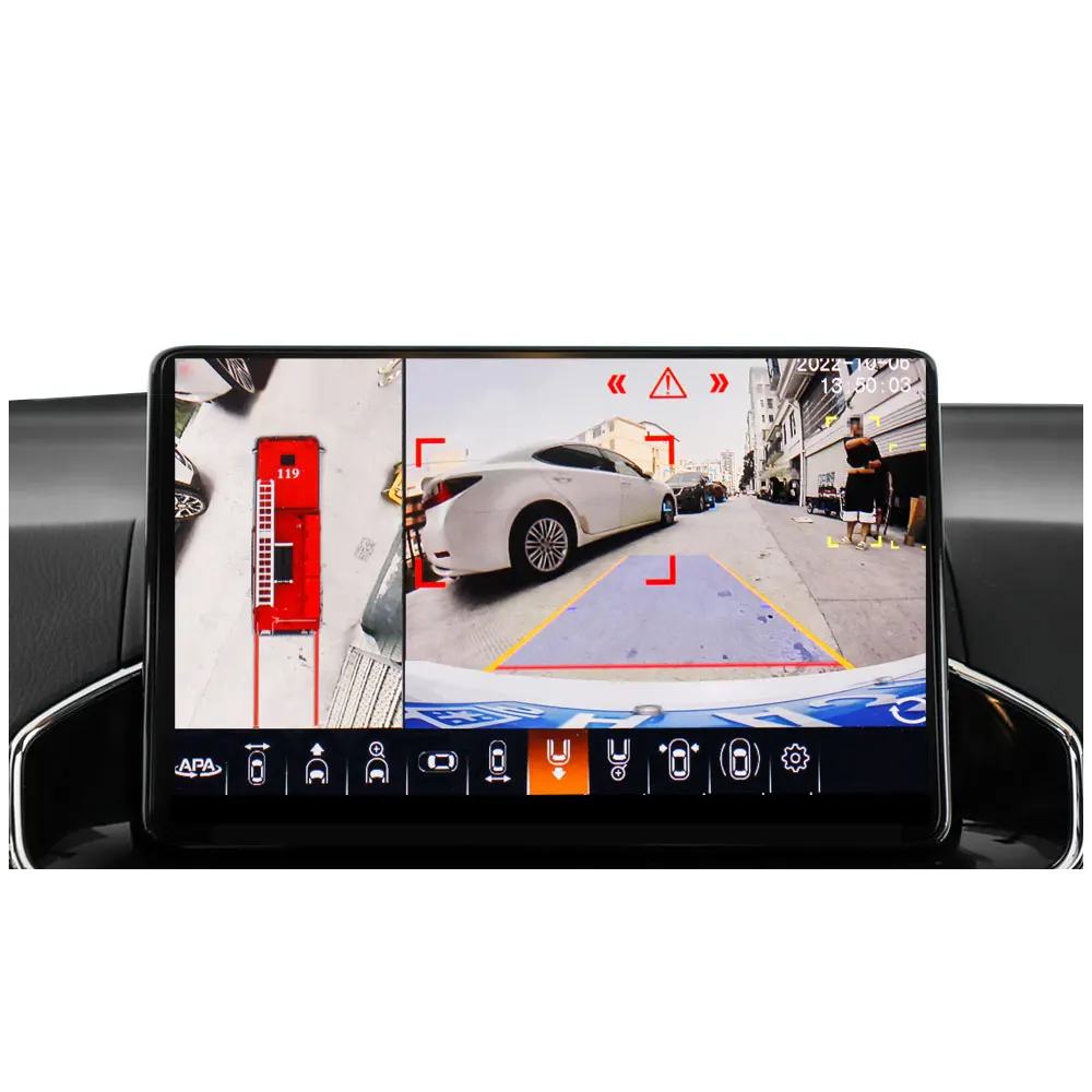 Universal 3D AI Car Camera Bird's-eye AHD 1080P Control Box System 360 Degree Surrounding Monitoring HD For BUS Truck 24V-36V