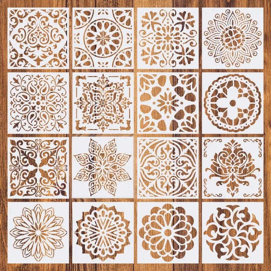 15*15cm Geometry Mandala Round DIY Layering Stencils Painting Scrapbook Coloring Embossing Album Decorative Template