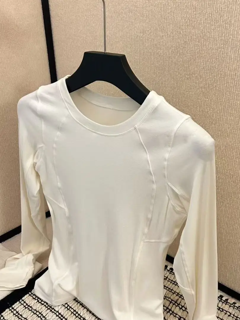 

Slim Fit Long Sve Camere Base irt Тонкая футболка для женщин для бега Fitn Tight Base irt Мягкая удобная дышащая футболка