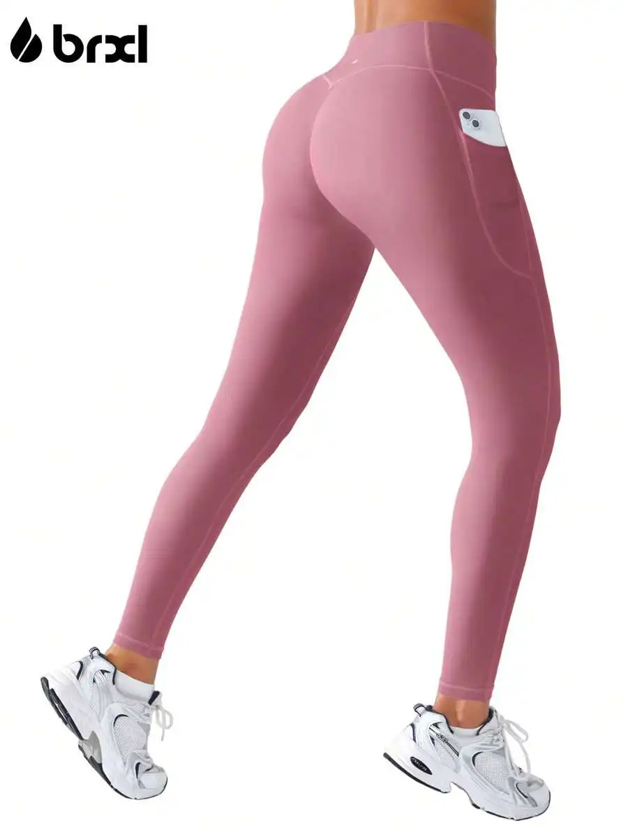 

High Waist Cross Leggings With Pockets For Women Soft Stretch Athletic Yoga Pants