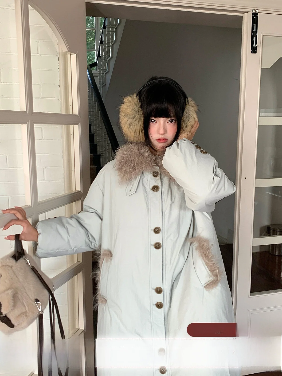 

Теплое утолщенное пуховое пальто средней длины с воротником-стойкой, свободного кроя, женское зимнее пальто, белое пуховое пальто с наполнителем из перьев, верхняя одежда