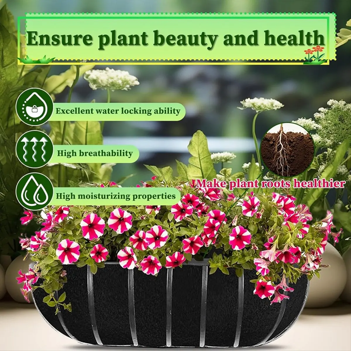 

Подвесные вкладыши для корзин ETRT, фетровые подвесные вкладыши для корзин, многоразовые вкладыши для стены