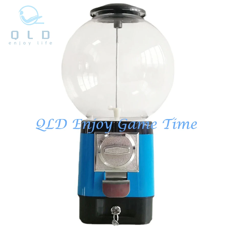 آلة بيع كبسولات Gumball عالية الجودة تعمل بقطع النقود المعدنية، لعبة كروية 28-35 مم ATM، وظيفة بنك العملات المعدنية، دعم أساسي