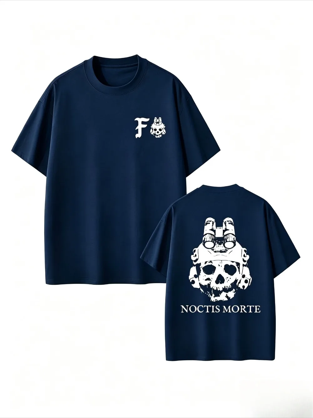 2026 New Hot Sale Double Sided Graphic Tee Border Observation Group Night Death Print Summer Men Women Vintage Street Casual Top