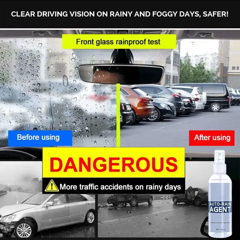 Auto Glass Film Coating Agent Waterproof Rainproof Anti-fog Spray Car Windshield Window Glass Coating Anti-fog Rainproof Agent